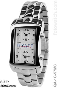 Stainless Steel Dual Time Logo Watch qa-1G-57MC